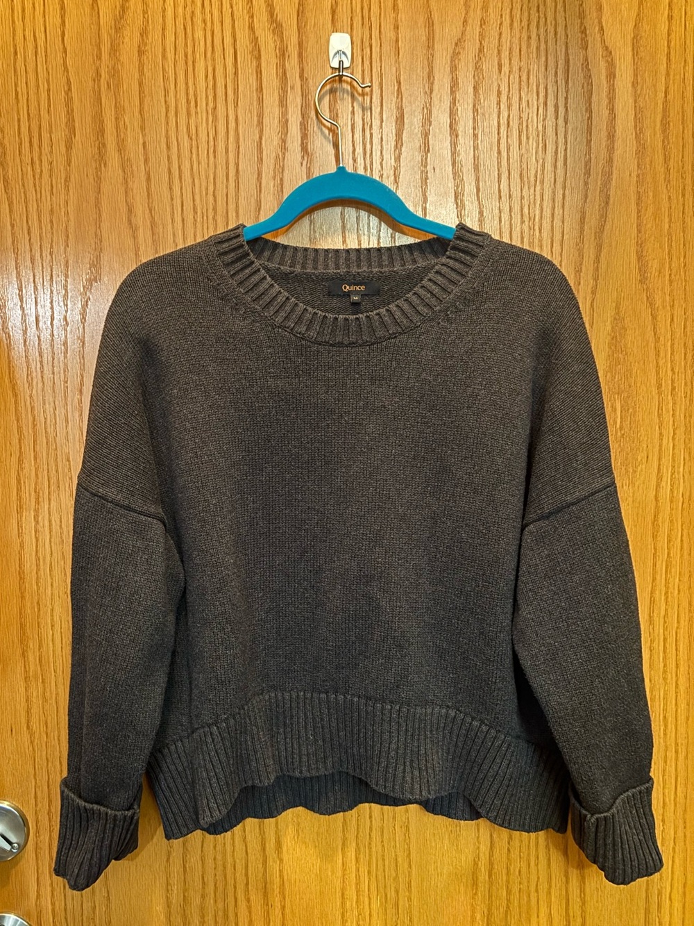 Quince Charcoal Crewneck Sweater